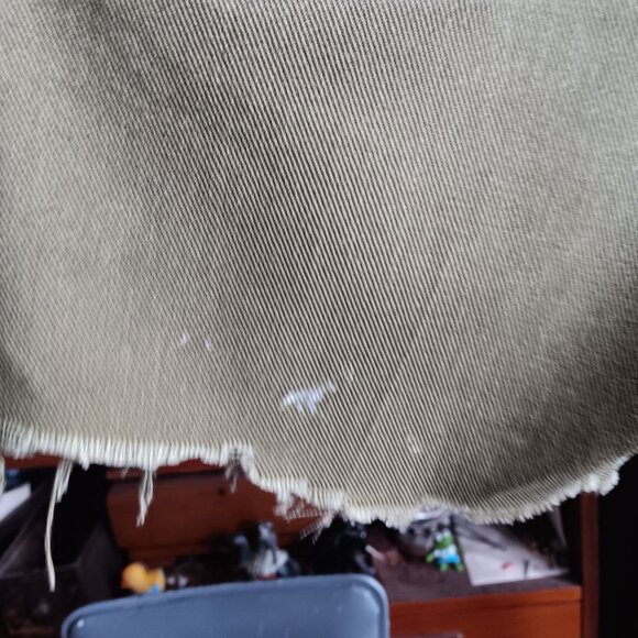 27" Vintage Maverick Olive Green Denim Cutoff Shorts Frayed Hem 1970's Hippy USA - Picture 7 of 9